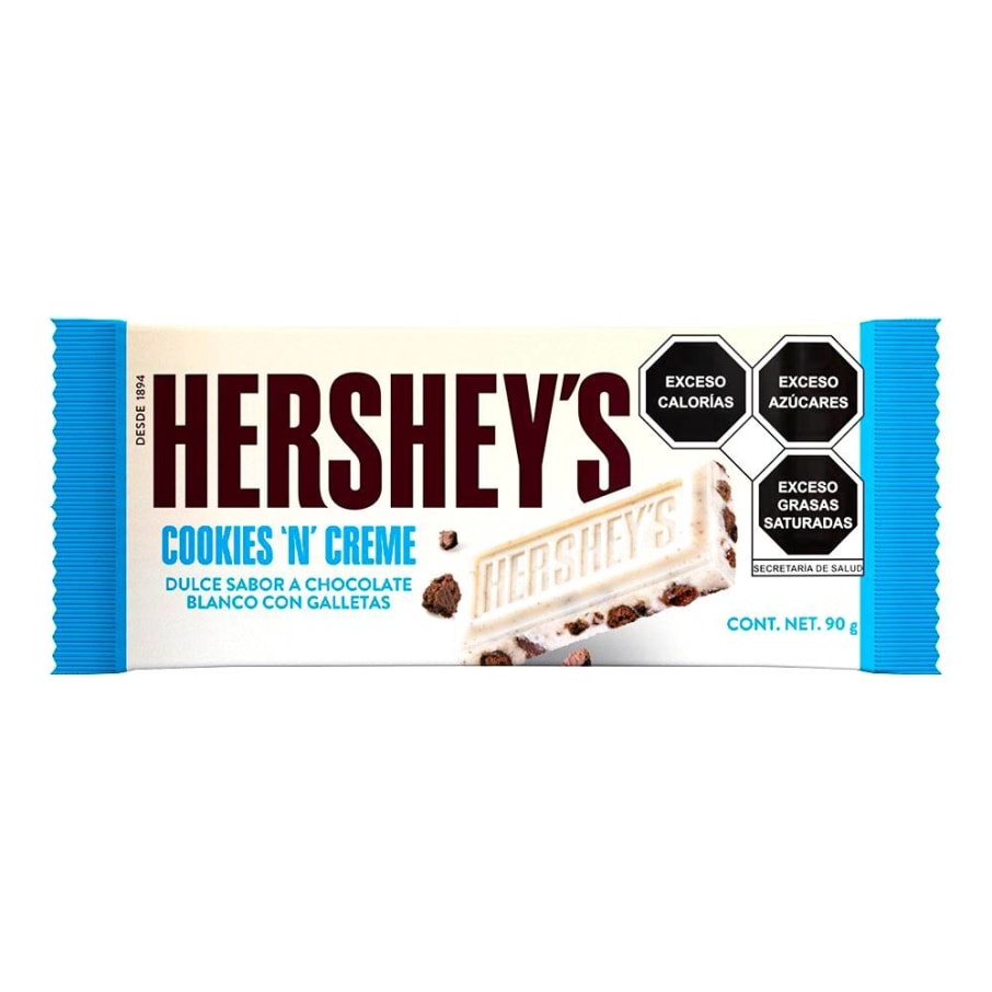 Chocolate Hershey Barra Cookies N Creme 90 Gr