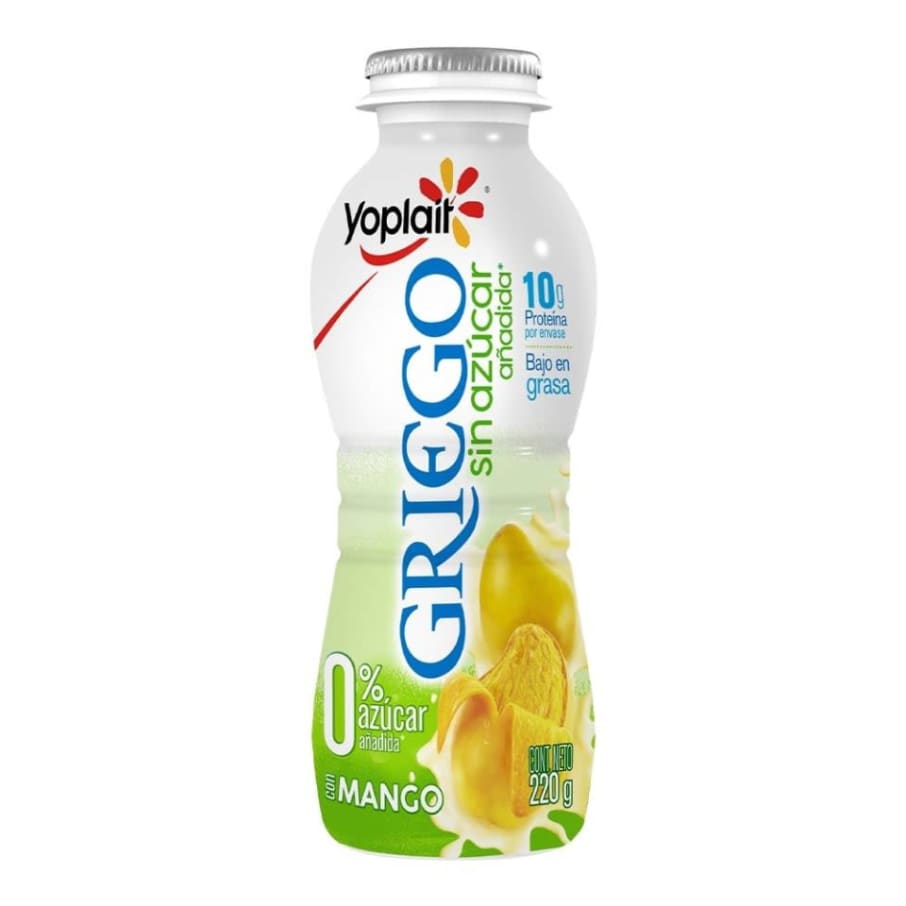 Yogurt Bebible Yoplait Griego Mango Sin Azúcar 220 g