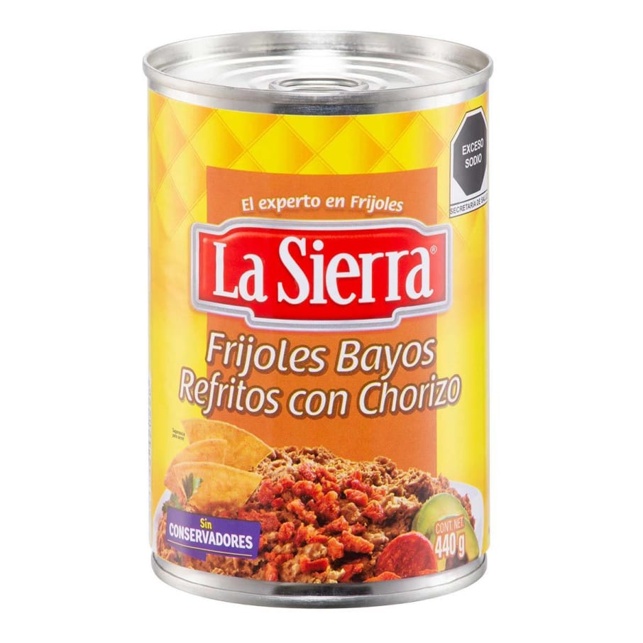 Frijoles La Sierra Refritos Chorizo 440 Gr Lata