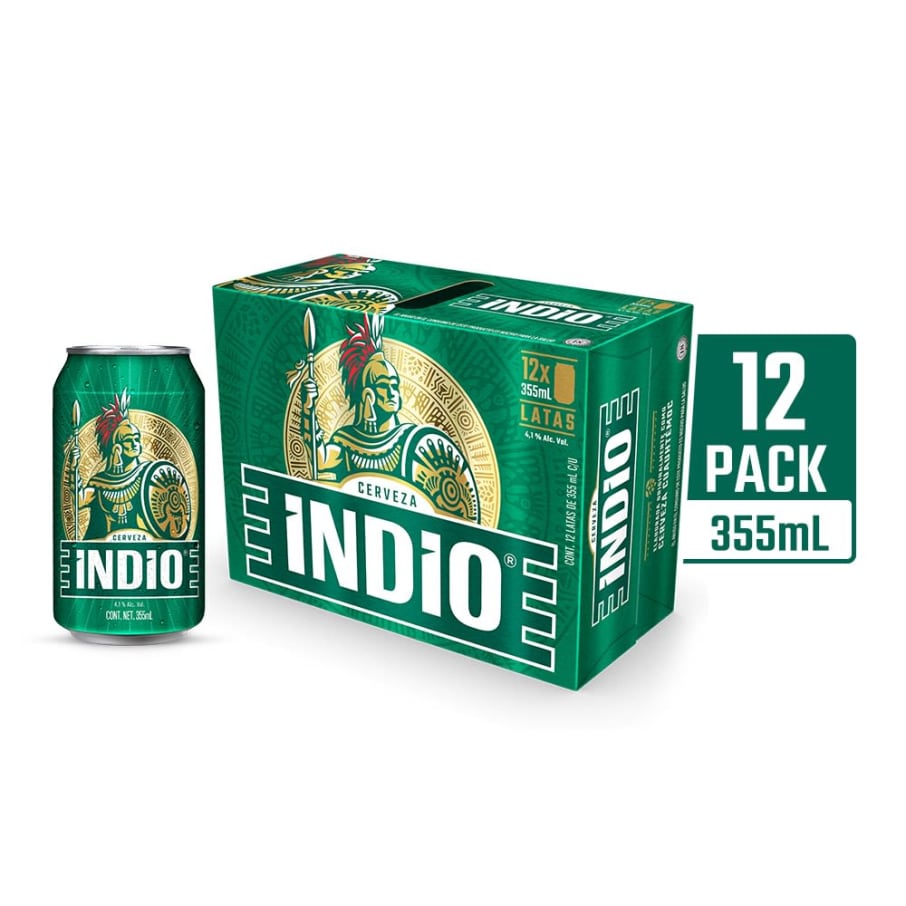 Cerveza Indio Oscura Lata 355 mL x 12