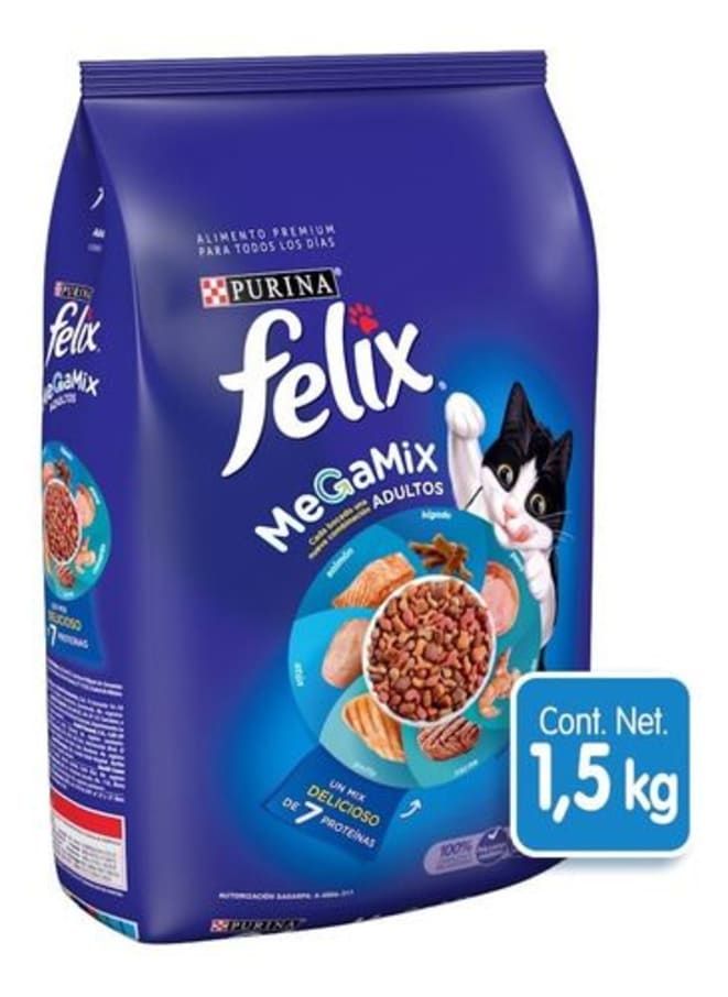 Alimento Para Gato Felix Megamix Adulto 1.5 Kg