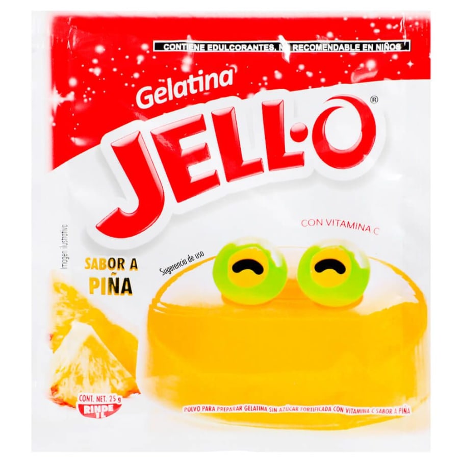 Gelatina de Agua Jello-O Sabor Piña 25 g