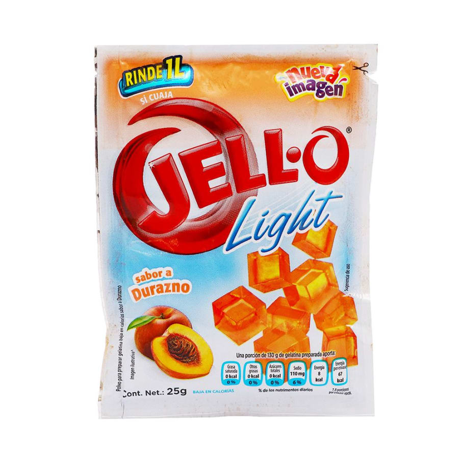 Polvo Para Gelatina Jello Sabor Durazno Light 25 G 9943