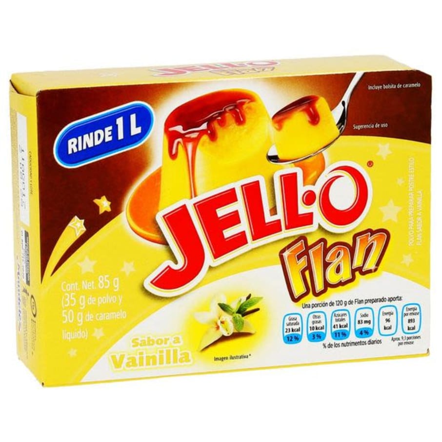 Flan Jell-O Leche Caramelo Bol 35Gr