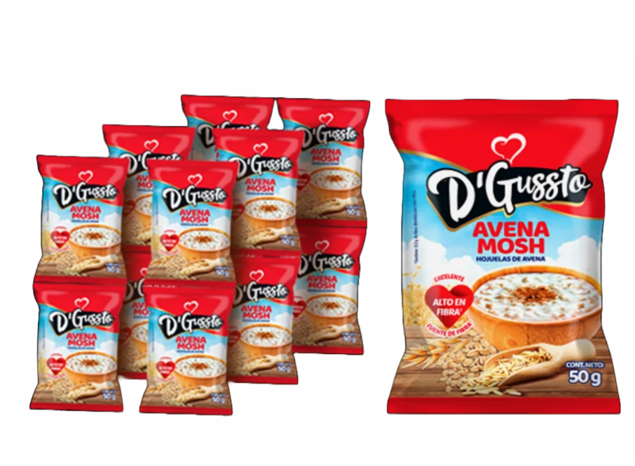 GUSSTO AVENA EN HOJUELAS RISTRA 50 GRS