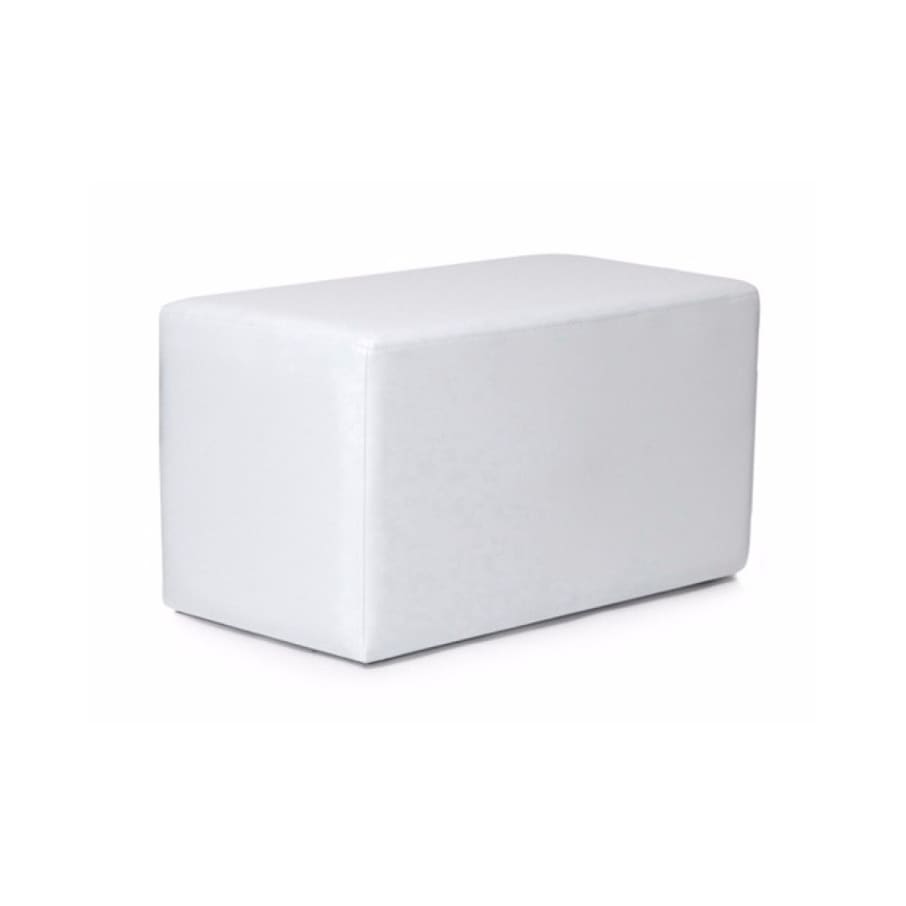 Puff rectangular blanco