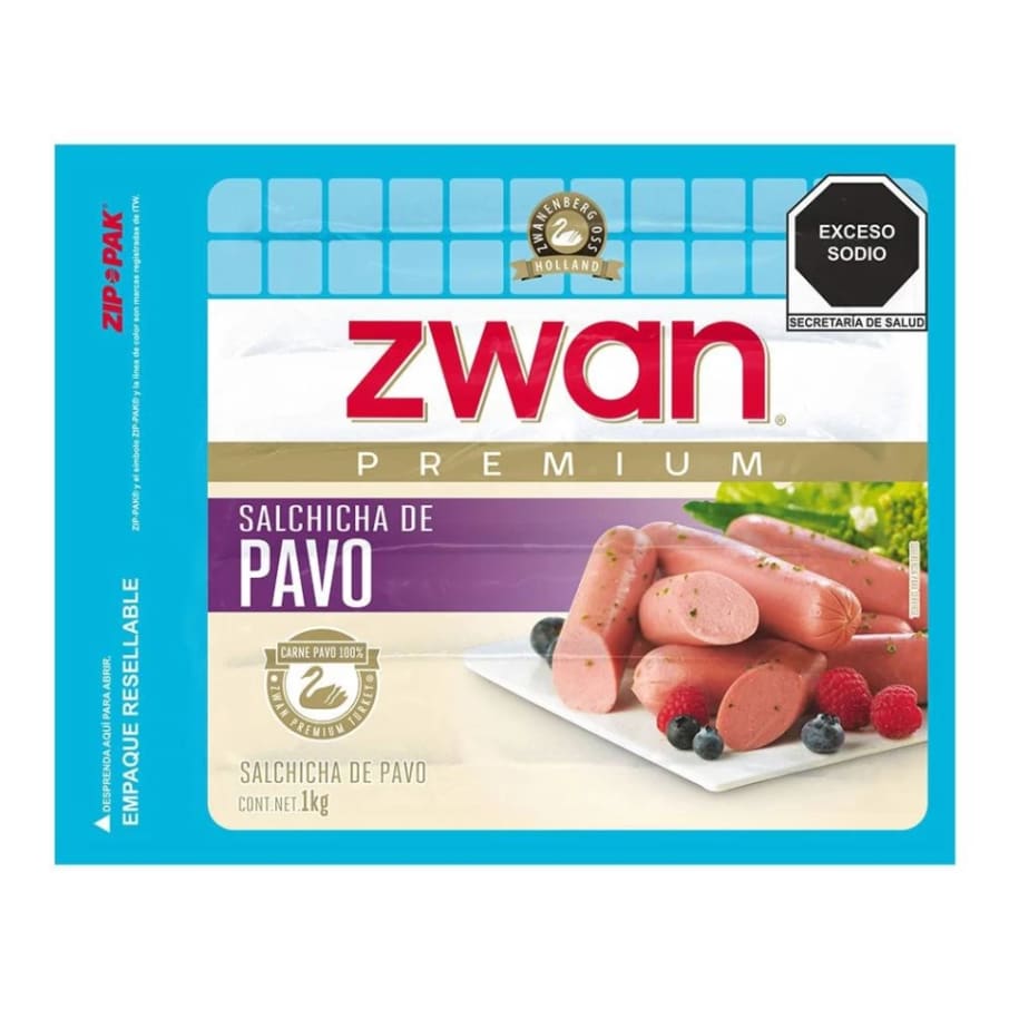 Salchicha De Pavo Zwan 500Grs