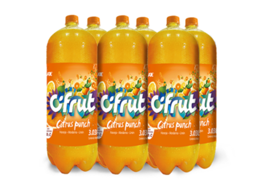 CIFRUT NARANJA, MANDARINA Y LIMON PET NO RETORNABLE 3030 ML 6 