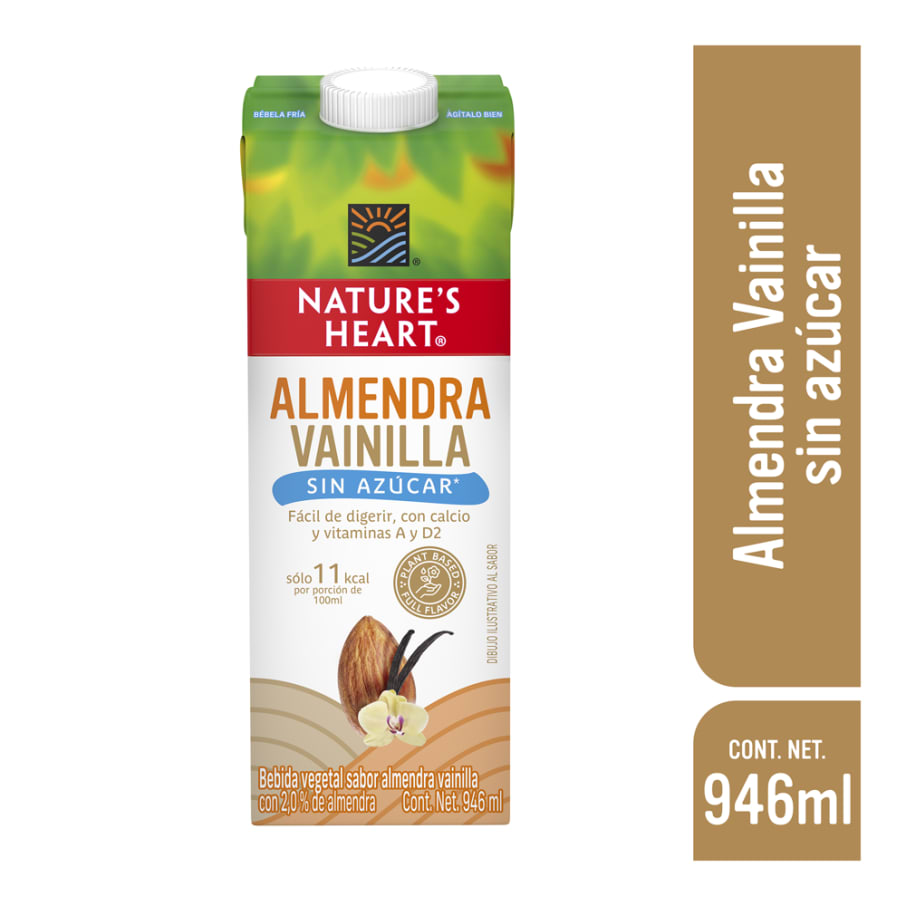 Bebida Natures Heart Almendra Vainilla S/Azucar 946 Ml