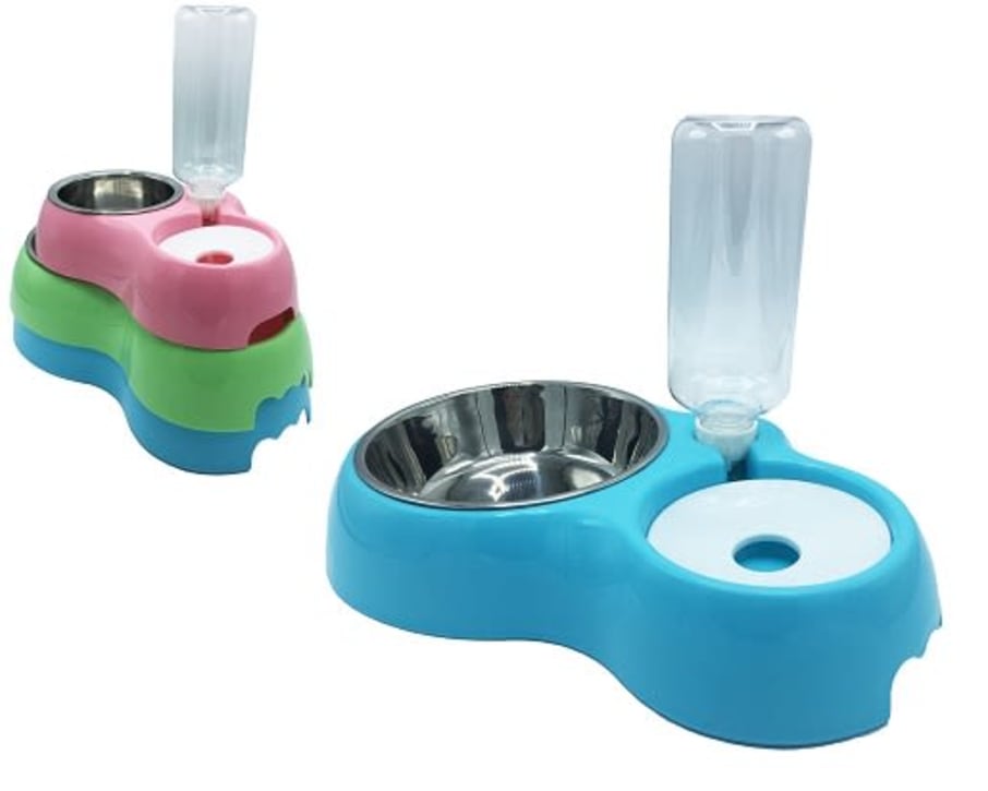 *OF PLATO P/PERRO VERDE GRAND CON BOTELLA C/BEBEDE