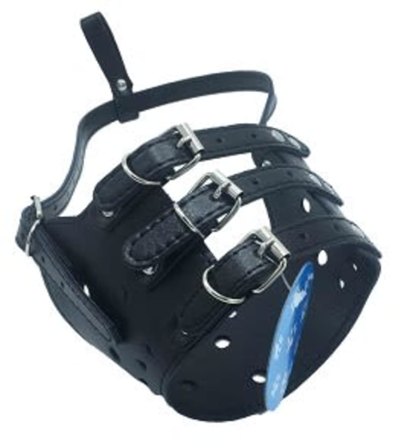 BOZAL WP586 P/PERRO GRANDE NEGRO CUERINA