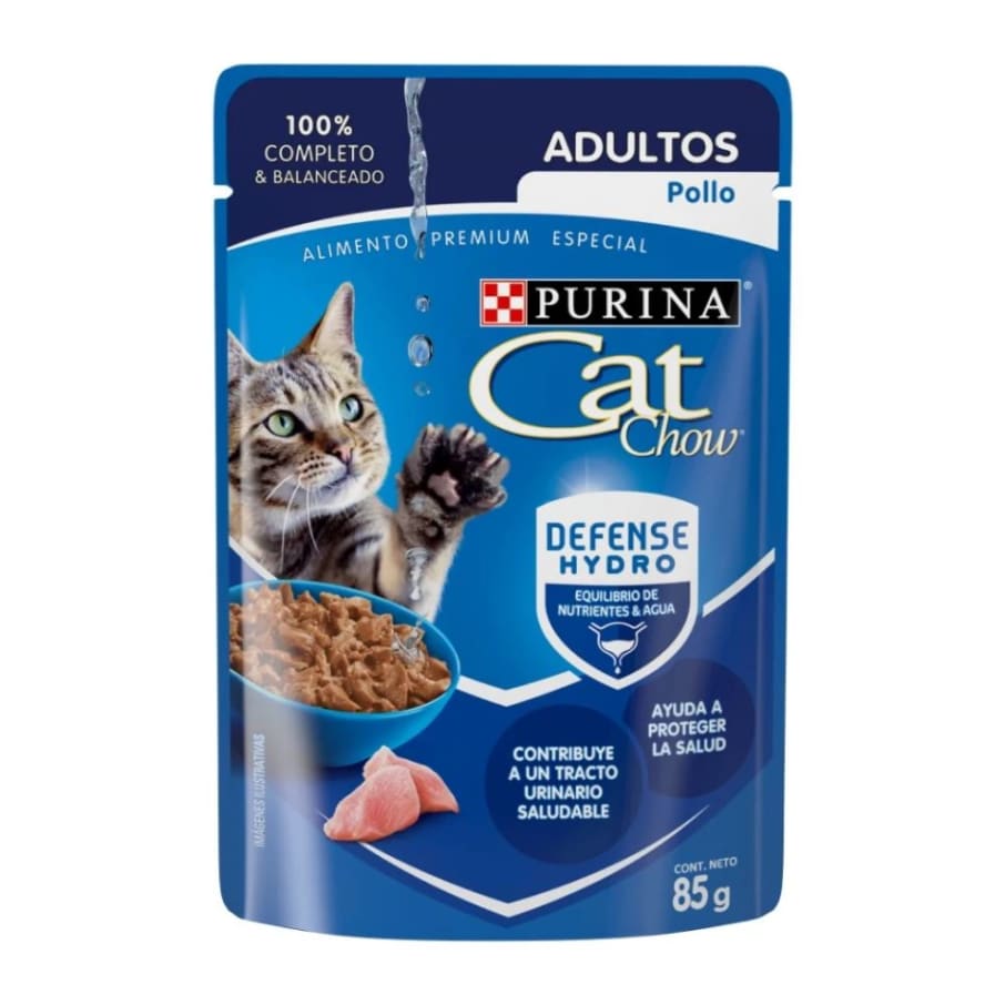 Alimento Cat Chow Adulto Pollo 85 Gr Pouch