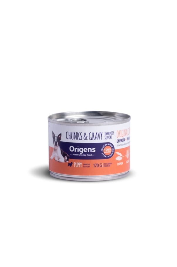 Origens Trozos con Carne De Pollo con vegetales en salsa 170gr - Cachorro