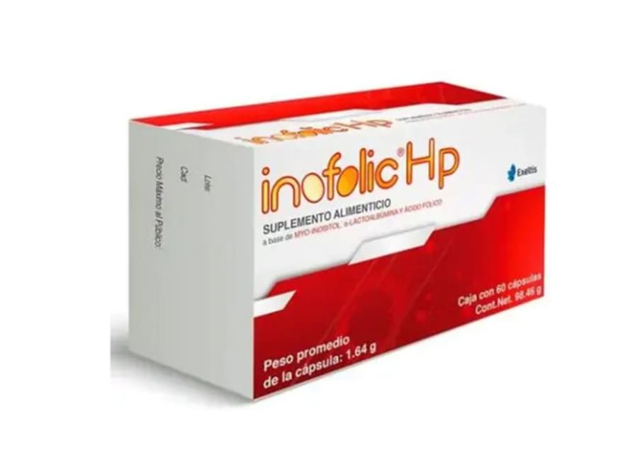 INOFOLIC HP CAP 60. Mioinositol, Lactoalbumina, Ácido Fólico (FN)