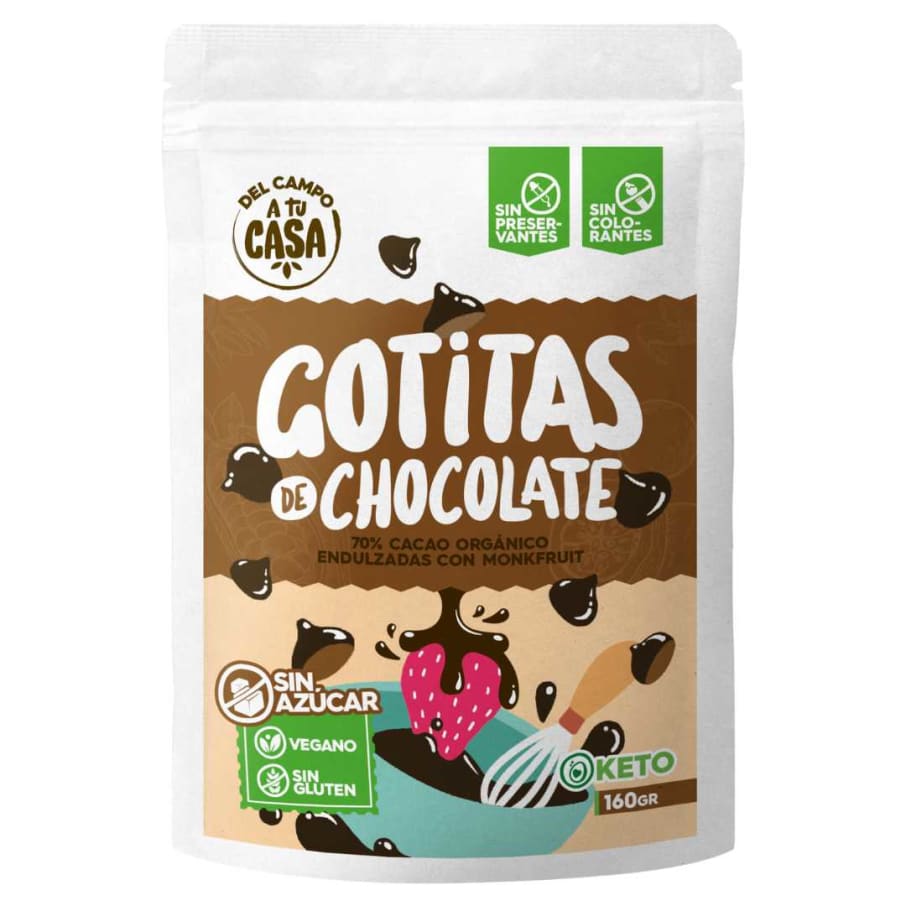 Gotitas 70% cacao sin azucar 160gr