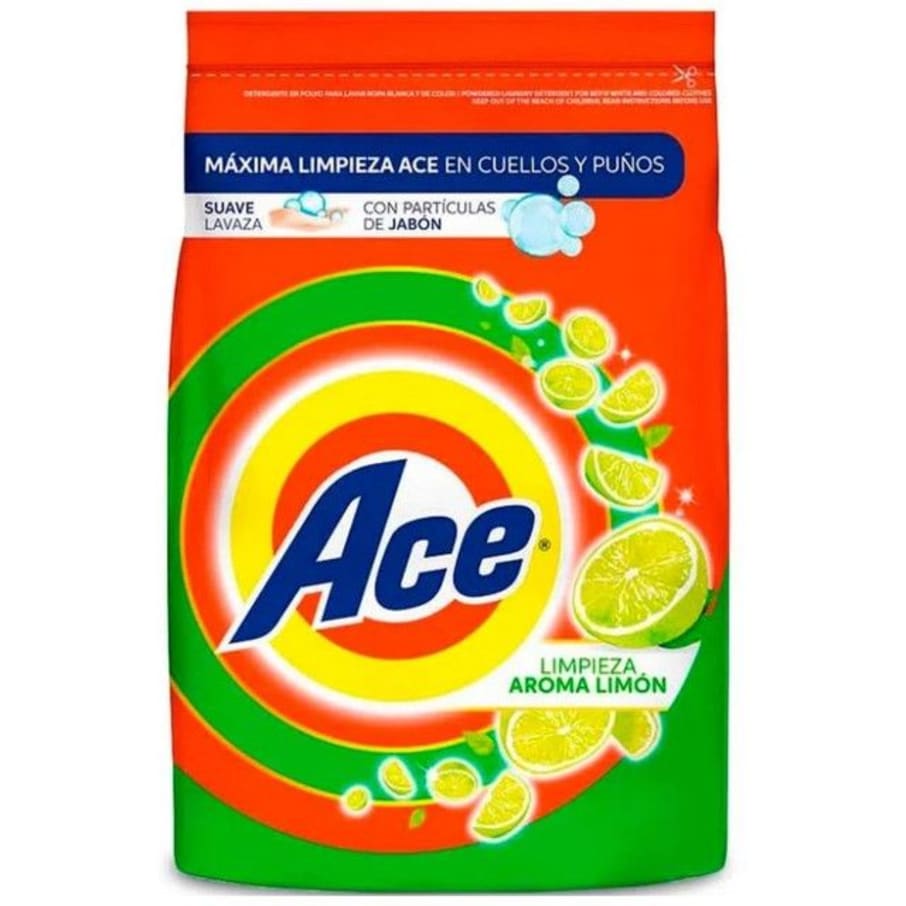Detergente En Polvo Ace Regular Bolsa 480 Gr