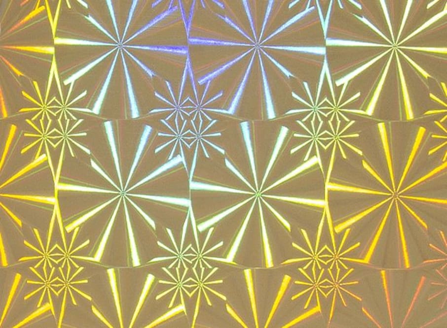 PAQ. 25H 230GSM ESPEJO HOLOGRAFICO DORADO ESTRELLA CIRCUL MEDIO PLIEGO 50X70CM