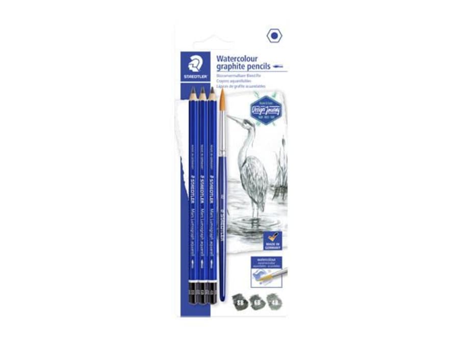 SET LAPICES LUMOGRAPH AQUA + PINCEL. 100% PEFC - DJ