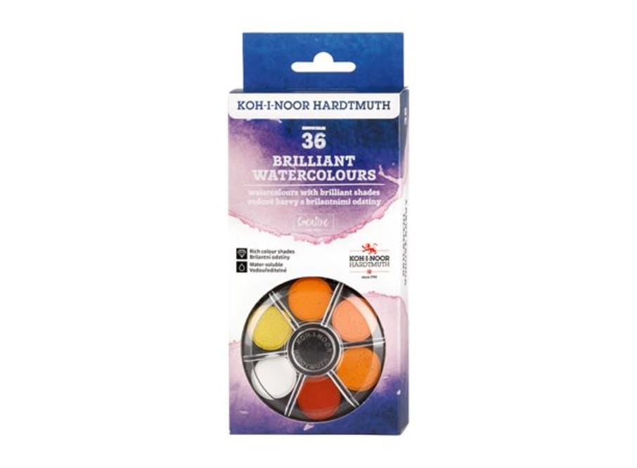 SET ACUARELAS REDONDAS 36 UNID
