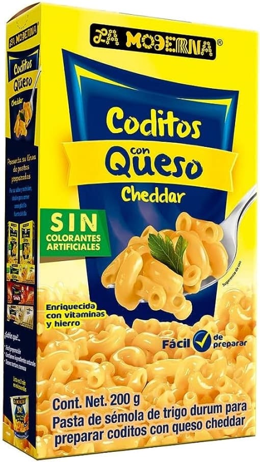 Coditos Con Queso La Moderna 200 Gr