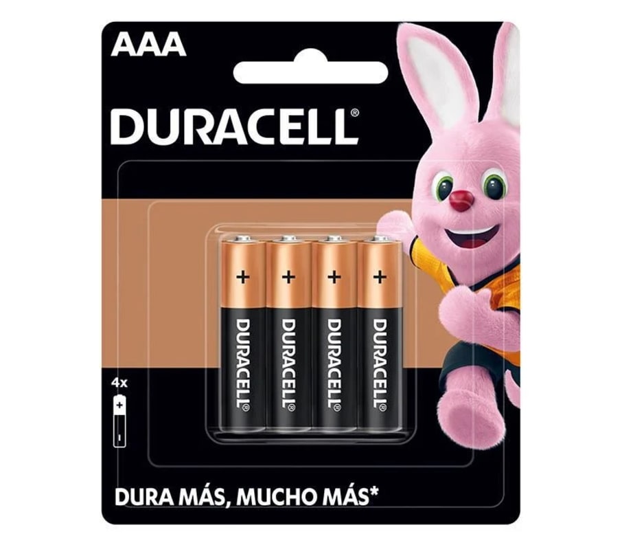 Duracell Dura Mas Mucho Mas Aaa Mn-2400 4Piezas Imp