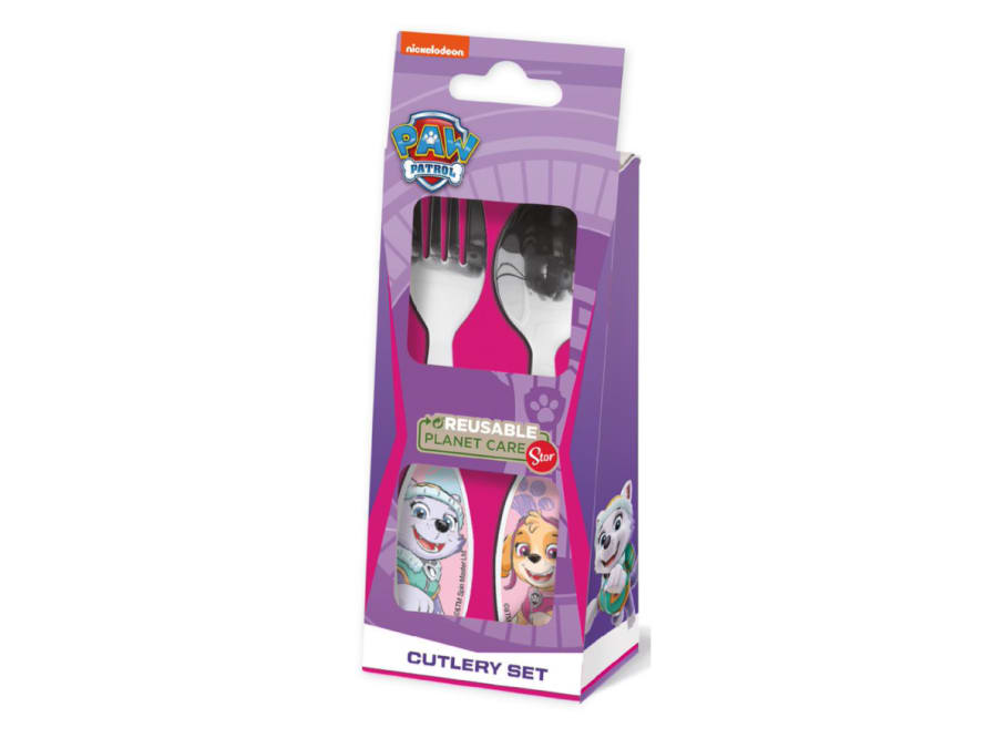 CUBIERTOS METALICOS 2PCS PAW PATROL GIRL
