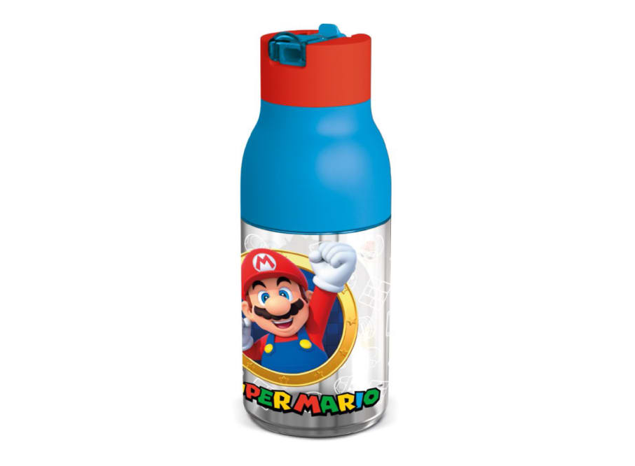 BOTELLA SIPPER DOBLE APERTURA ECOZEN 420 ML MARIO BROS