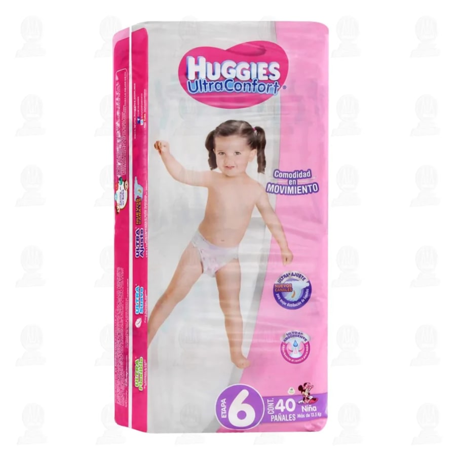 Pañal Huggies Ultraconfort Etapa 6 Niña C/40 Pzas