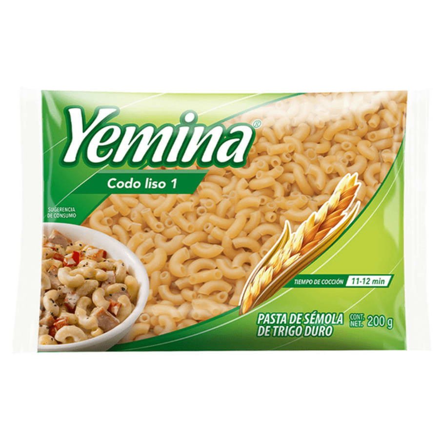 Pasta P/Sopa Yemina Codo Liso 1 200 Gms.