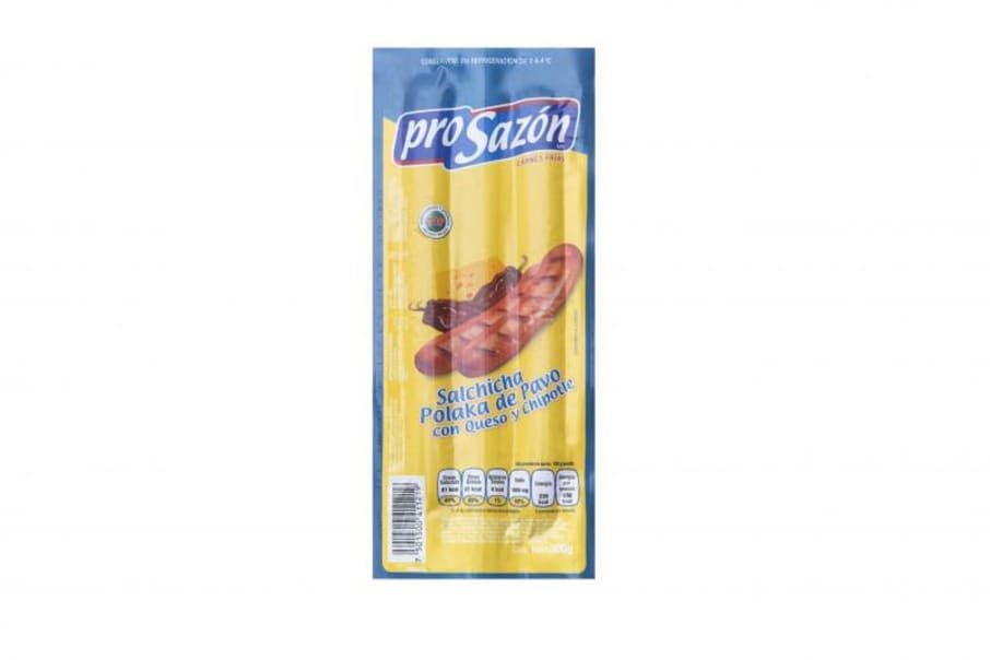 Salchicha Polaka Qso Y Chipotle Prosazon 300Gr