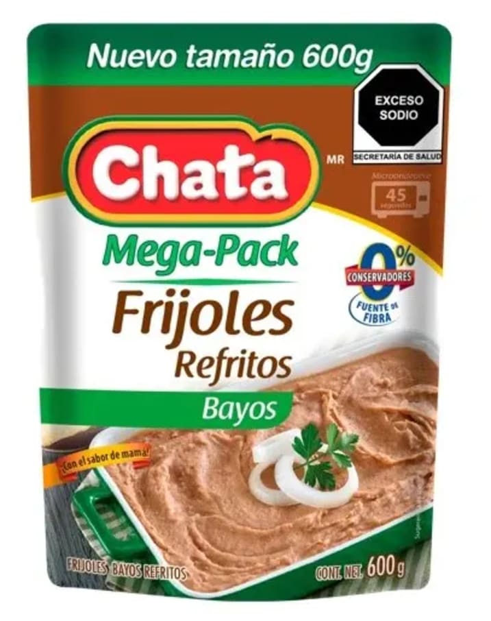 Frijoles La Chata Refritos Bayos Pouch 600 Gr