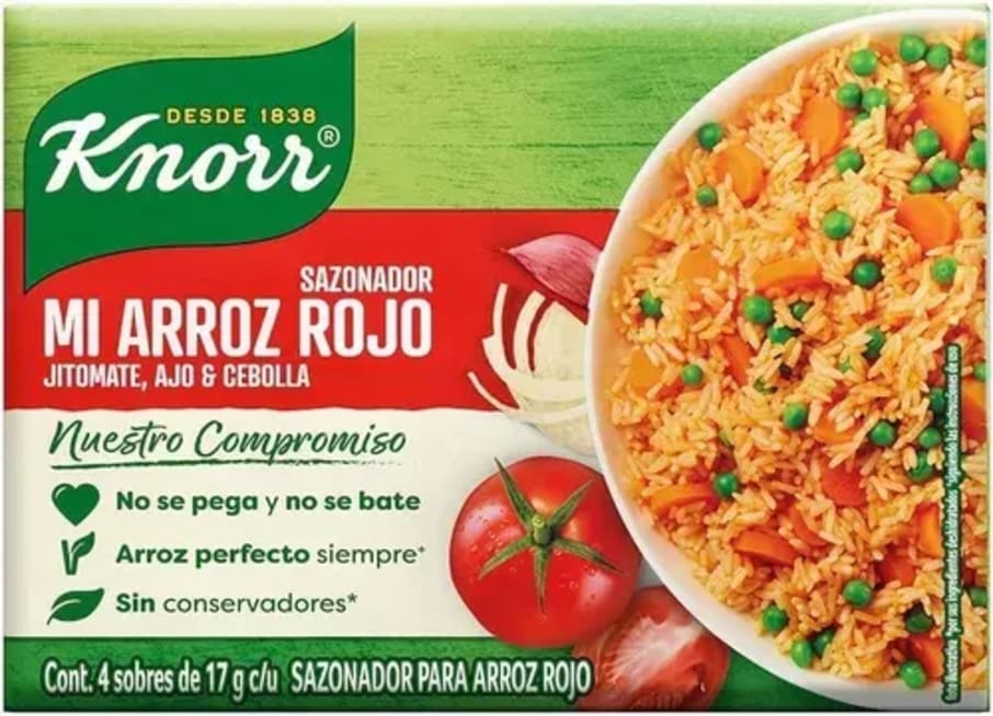 Sazonador Knorr Mi Arroz Sazon Tomate 96 Gr