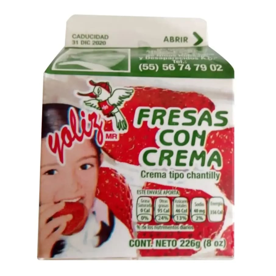 Fresa Con Crema Yoliz 226Gr