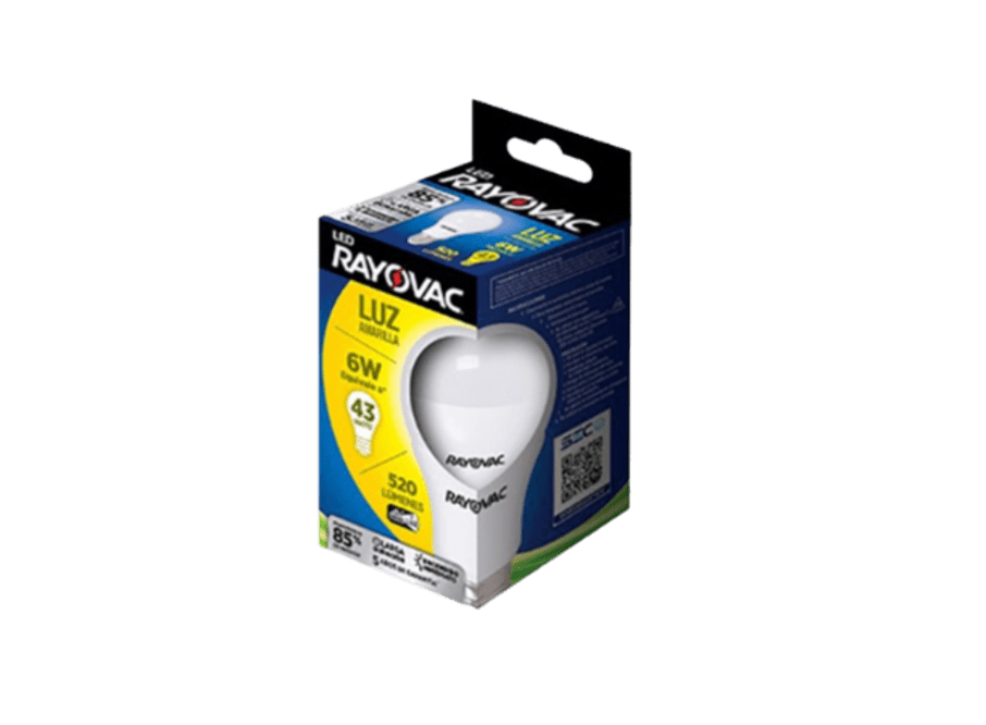 Ampolleta Led 6W Luz Amarilla (43W) Rayovac