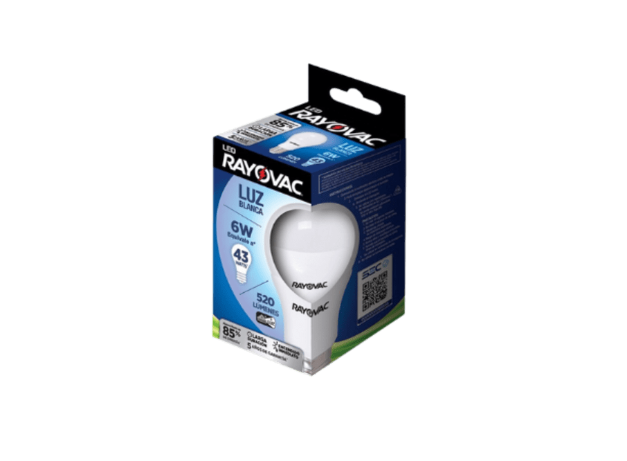 Ampolleta Led 6W Luz Blanca (43W) Rayovac