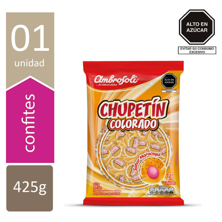 CHUPETIN COLORADO MARACUYA 425GR