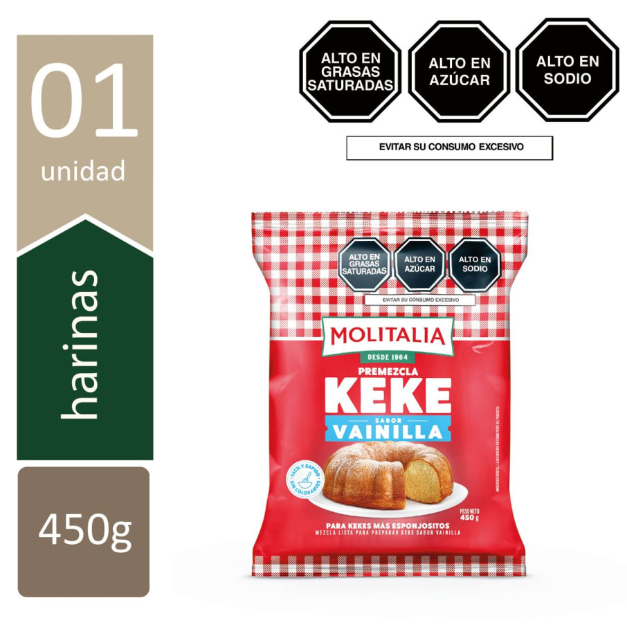 PREMEZCLA KEKE DE VAINILLA  450 GR