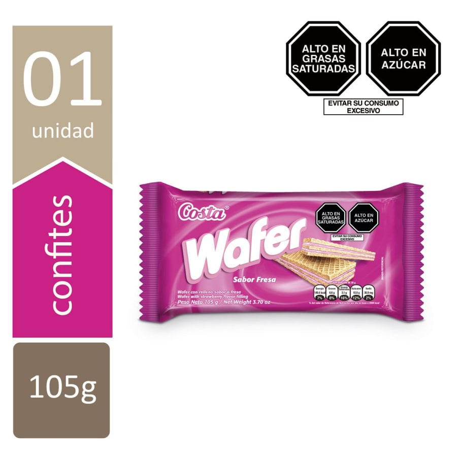 WAFER SABOR FRESA 105 GR