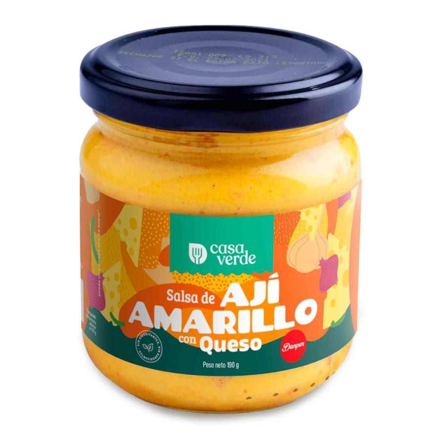 CASA VERDE SALSA  AJI AMARILLO C/QUESO 190GR