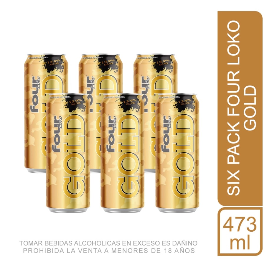 Six Pack Four Loko Gold 473 ml