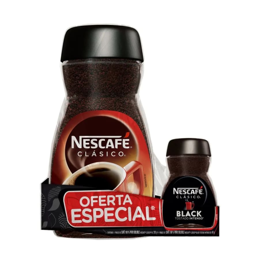 Nescafe Clasico 200 Gr + Black 40 Gr Unica