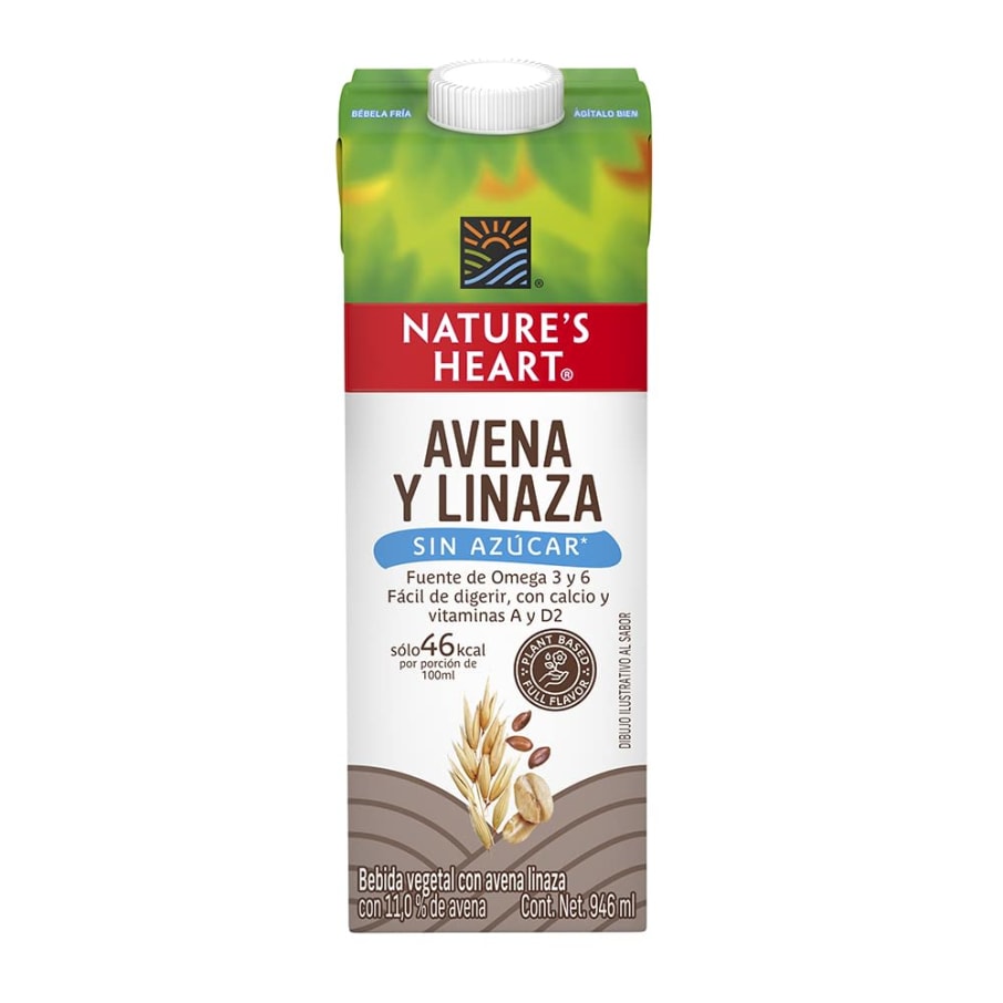 Bebida Natures Heart Avena Linaza S/Azucar 946 Ml