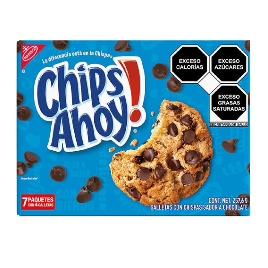 Galletas Chips Ahoy 257.6 Gr Aa, A, B