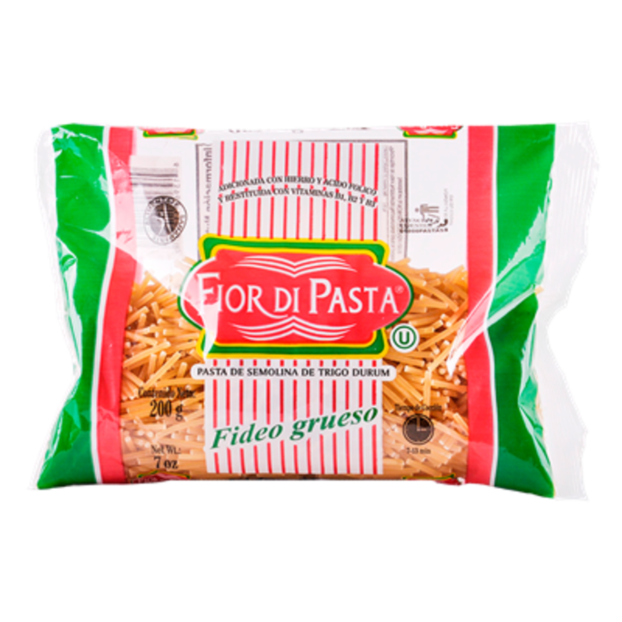 Pasta Para Sopa Fideo Grueso Fior Di Pasta 200 Gms.