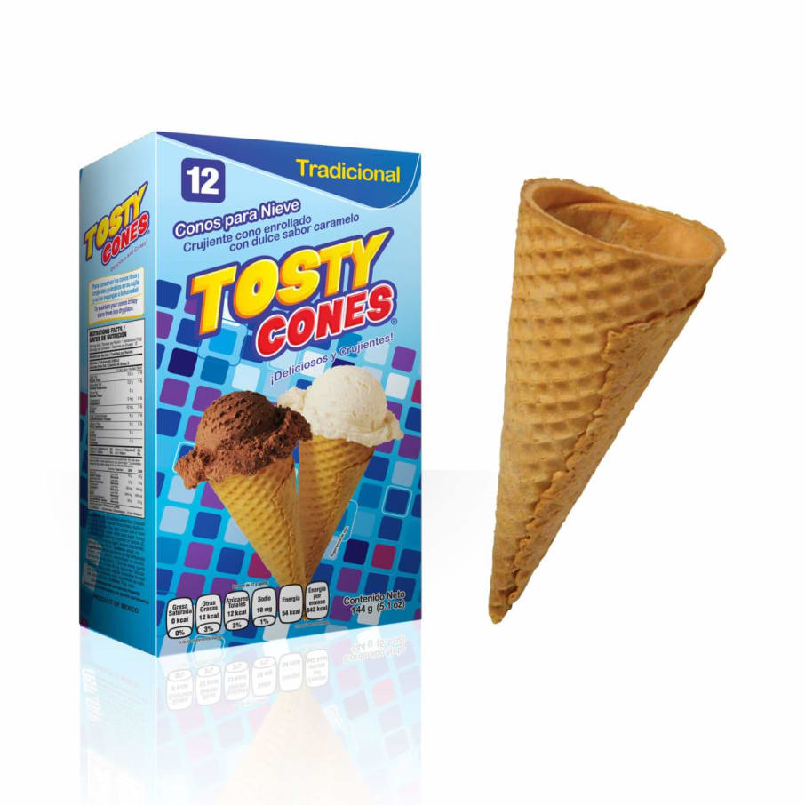 Cono Tradicional Tosty Cones C/6Pz