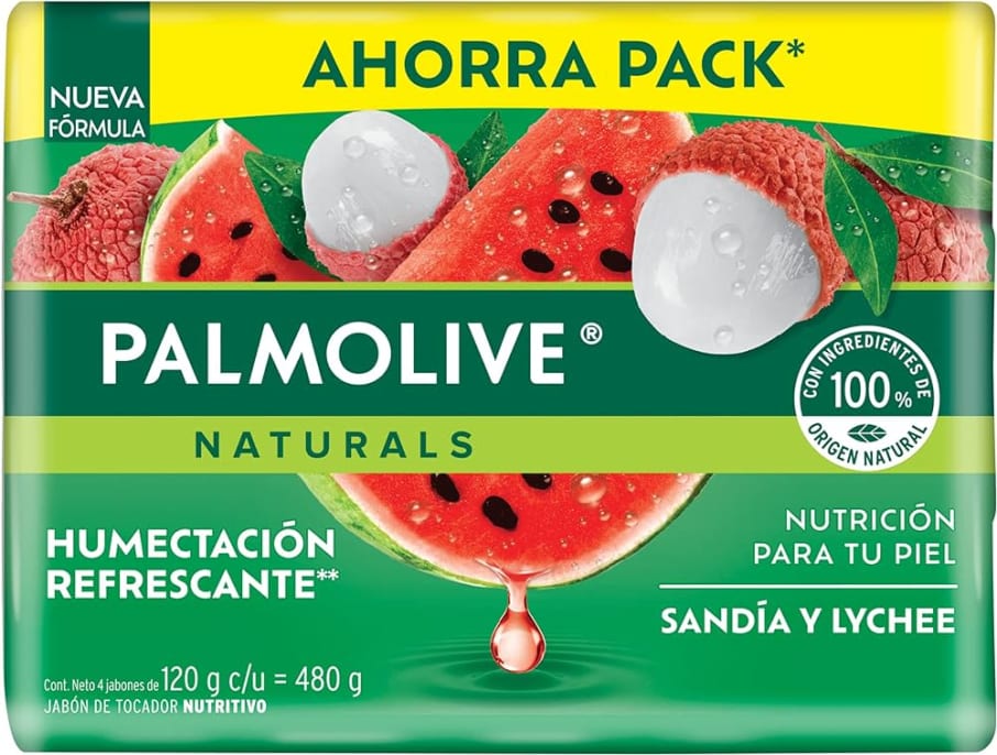 Jabon Palmolive Maturals Sandia & Lichi 120 Gr 4Paxk