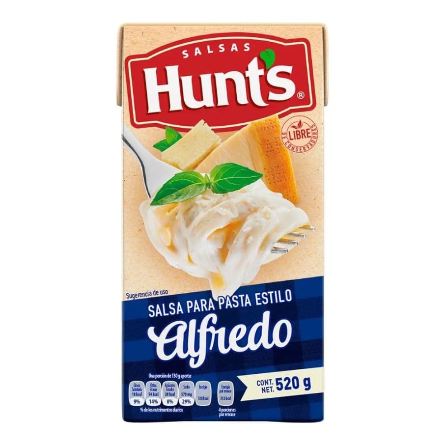 Salsa Hunts Para Pasta Alfredo 520 Gr