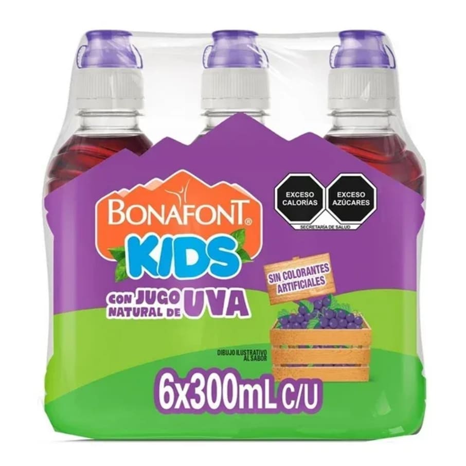 Bonafont Kids Uva Paq 6 Pza 300 Ml