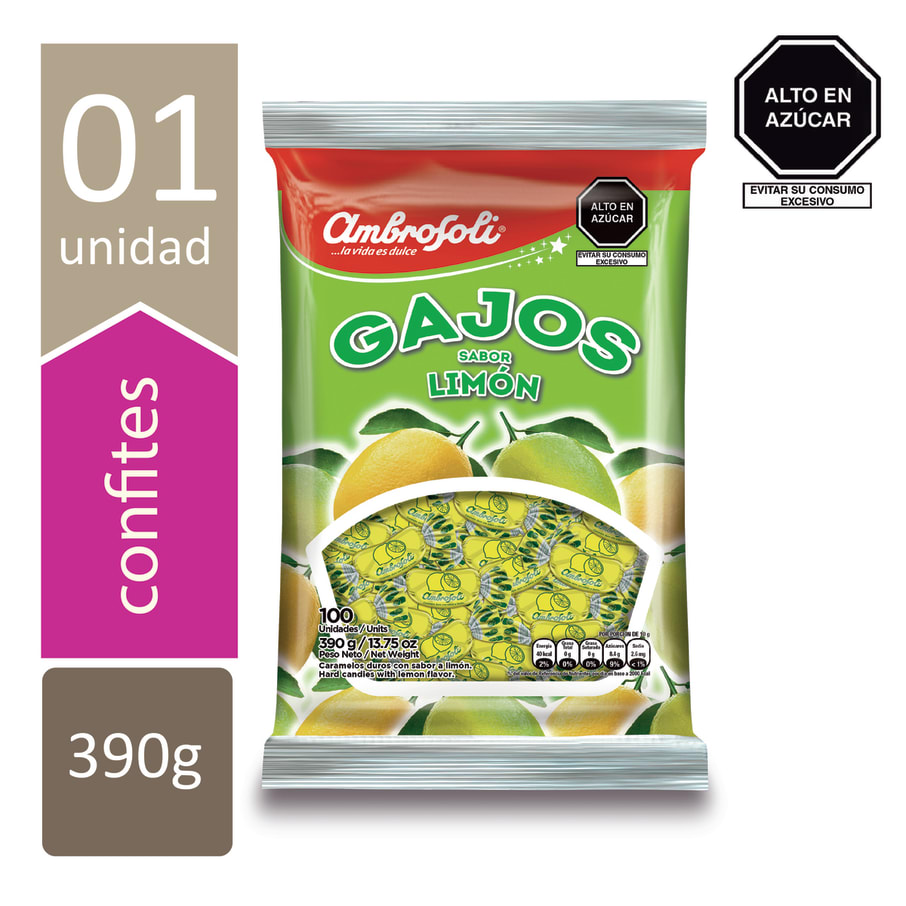 CARAMELO GAJO LIMON BOLSA 390 GR