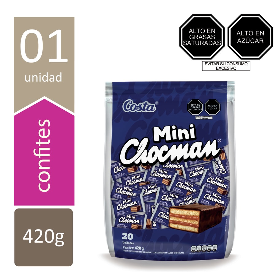 BIZCOCHO MINI CHOCMAN 20X21GR.